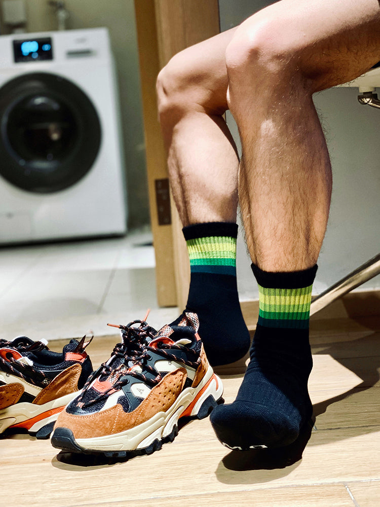 BLACKRISS™Rainbow Striped Sports Cotton Socks-Blackriss