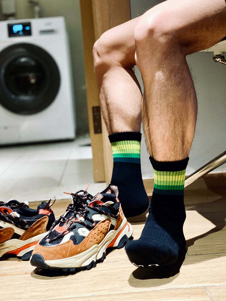 BLACKRISS™Rainbow Striped Sports Cotton Socks-Blackriss