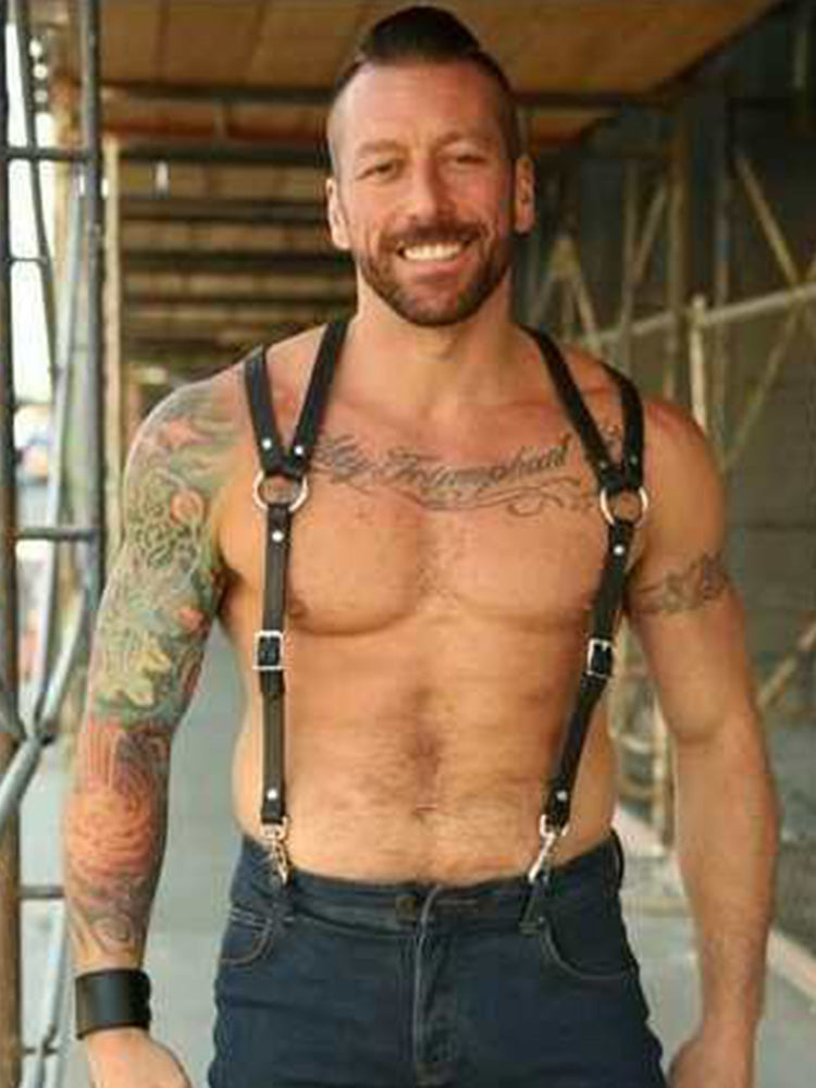 BLACKRISS™Men's Suit Pants Harness - Black-Blackriss