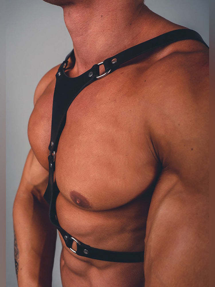 BLACKRISS™Men's Erotic Bondage Underwear Harness - Black-Blackriss