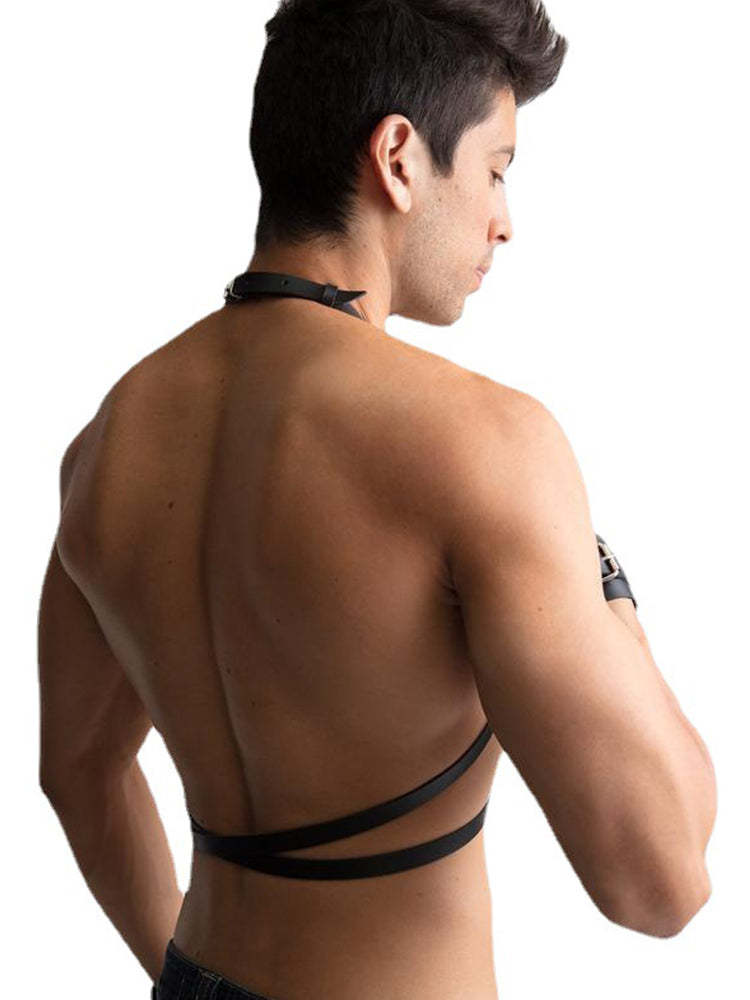 BLACKRISS™Men's Adjustable Erotic Leather Bondage Strap Harness-Blackriss