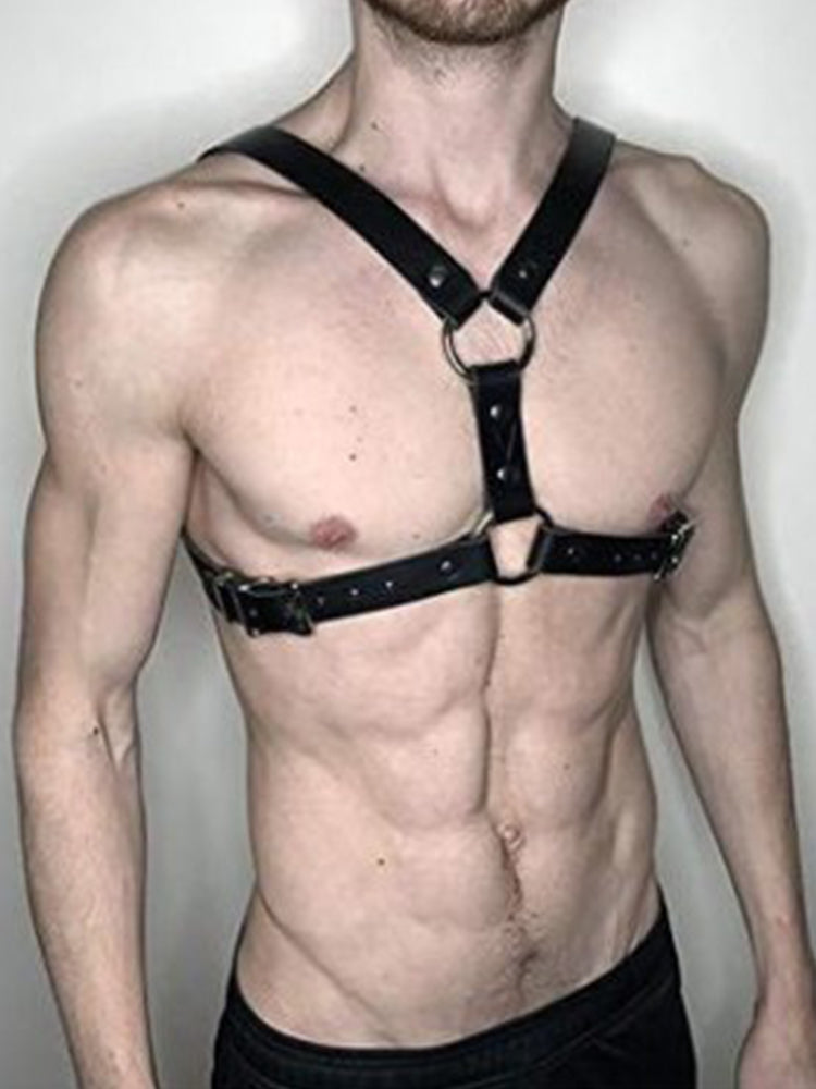 BLACKRISS™Mens Chest Harness Sexy Bondage - Black-Blackriss