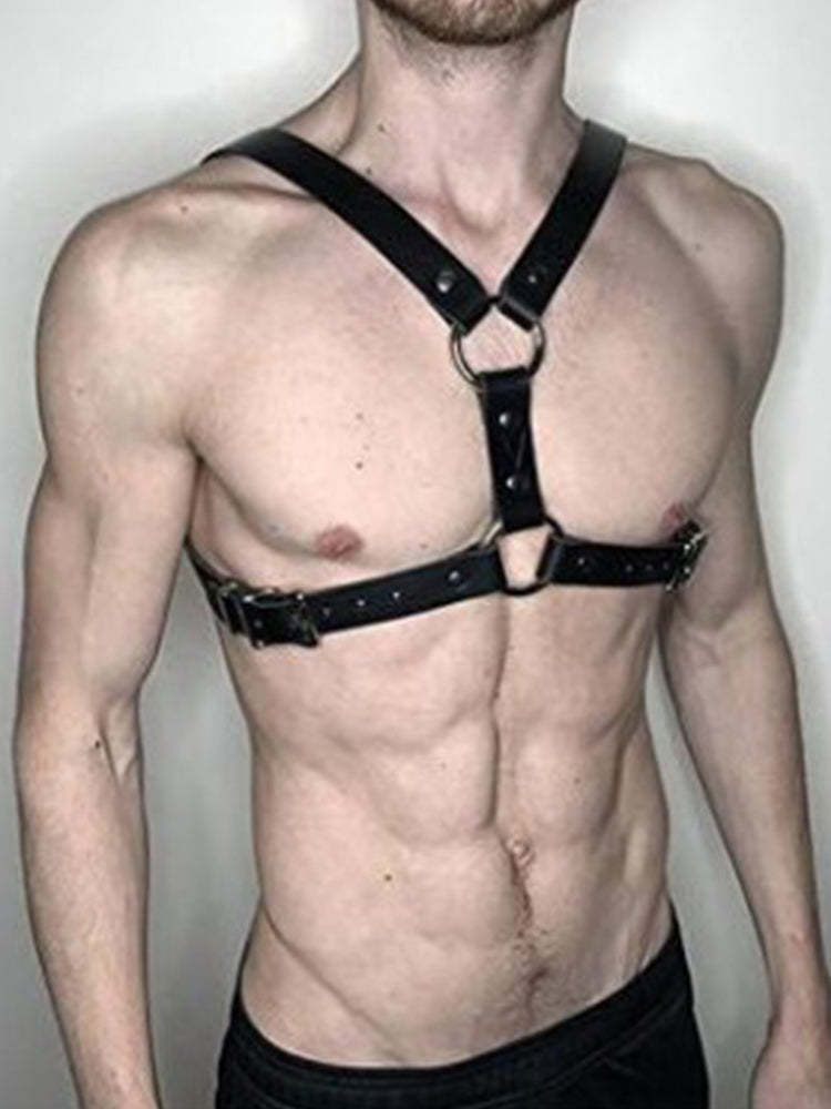 BLACKRISS™Mens Chest Harness Sexy Bondage - Black-Blackriss