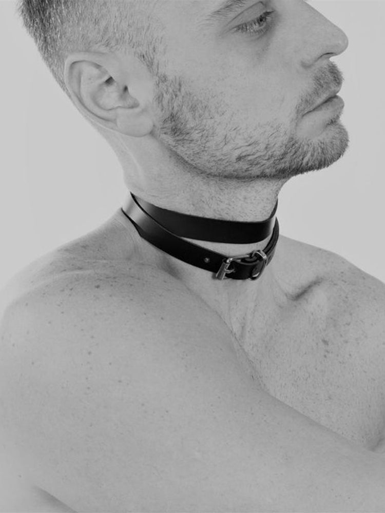 BLACKRISS™Vintage Leather Choker Necklace - Black-Blackriss