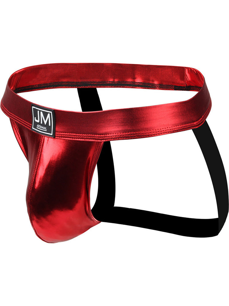BLACKRISS™Men's Open Crotch Leather Double Thong-Blackriss