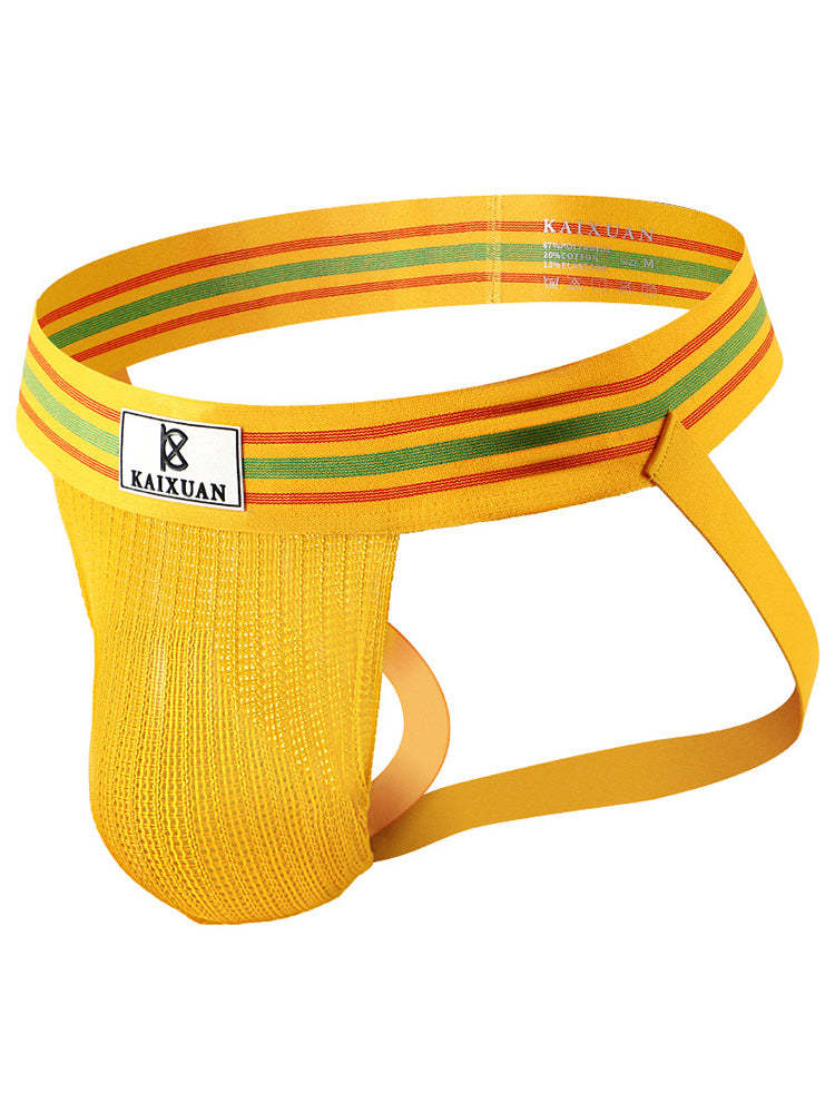 BLACKRISS™U Convex Pocket Rainbow Sexy Jockstrap-Blackriss