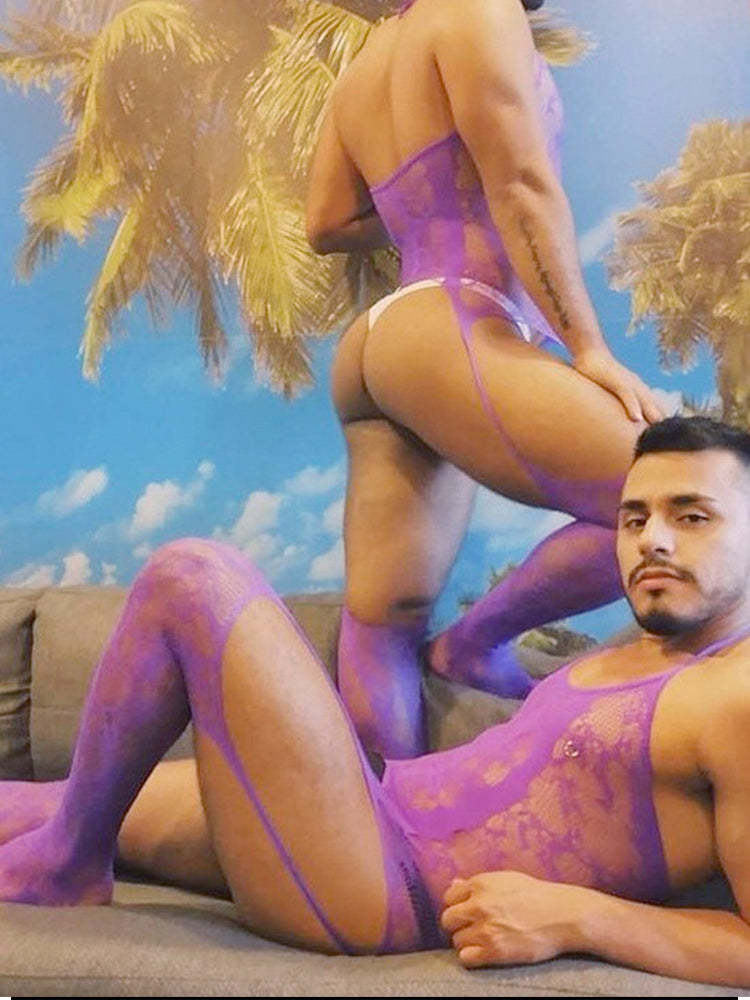 BLACKRISS™Front And Rear Cutout Sock Bodysuit-Blackriss