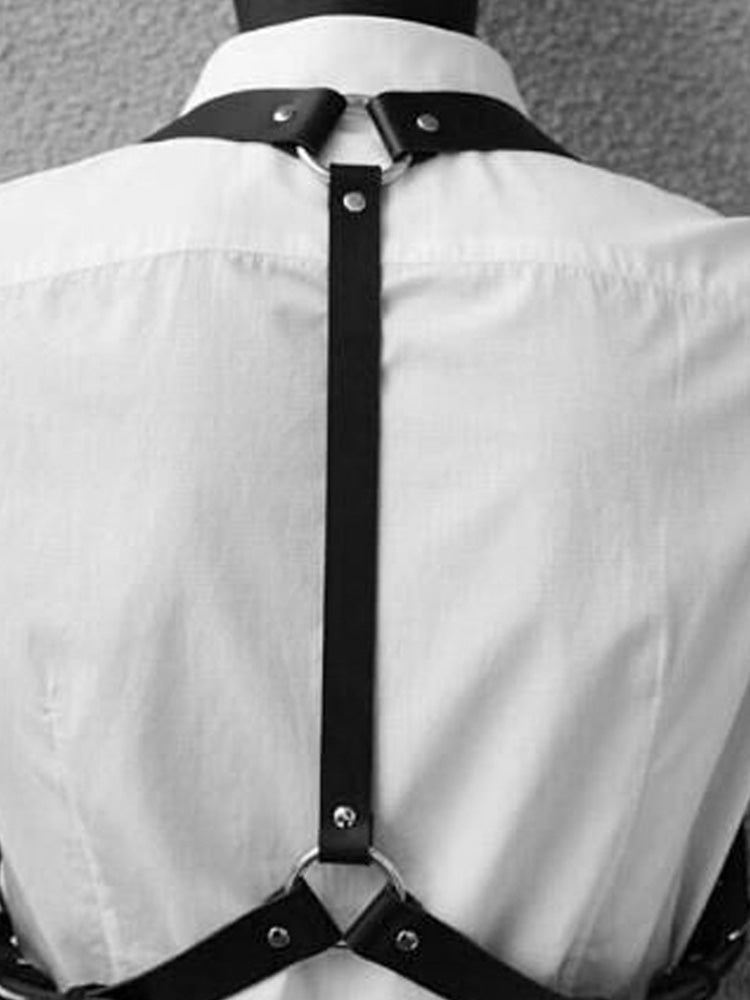 BLACKRISS™PU Leather Suspenders Shoulder Harness - Balck-Blackriss