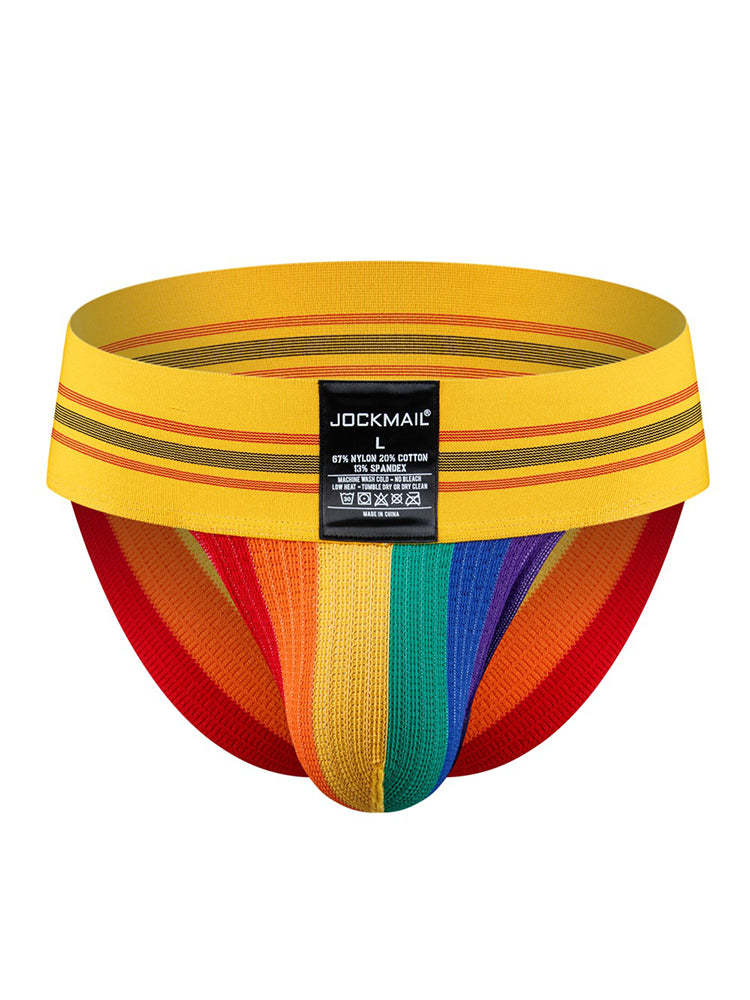 BLACKRISS™Men's Rainbow Stripes Pride Brief-Blackriss