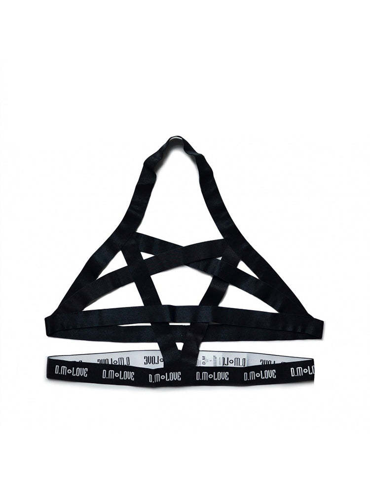 BLACKRISS™Men's Fashion Letters Sexy Hollow Erotic Harness-Blackriss