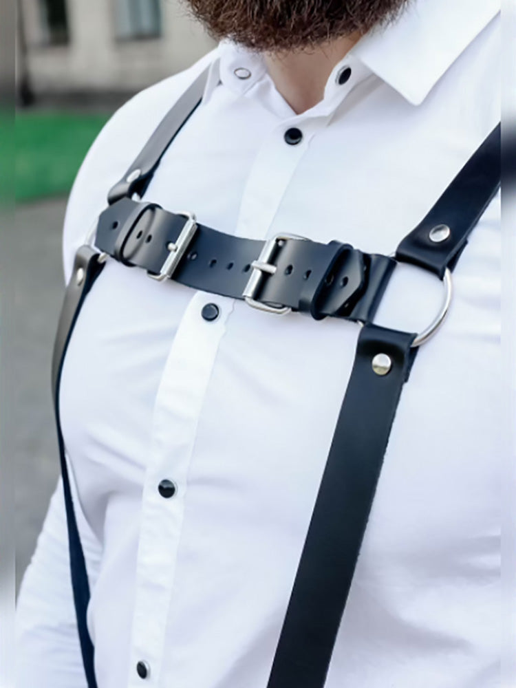 BLACKRISS™Men's Harness Duckbill Clip Belt - Black-Blackriss