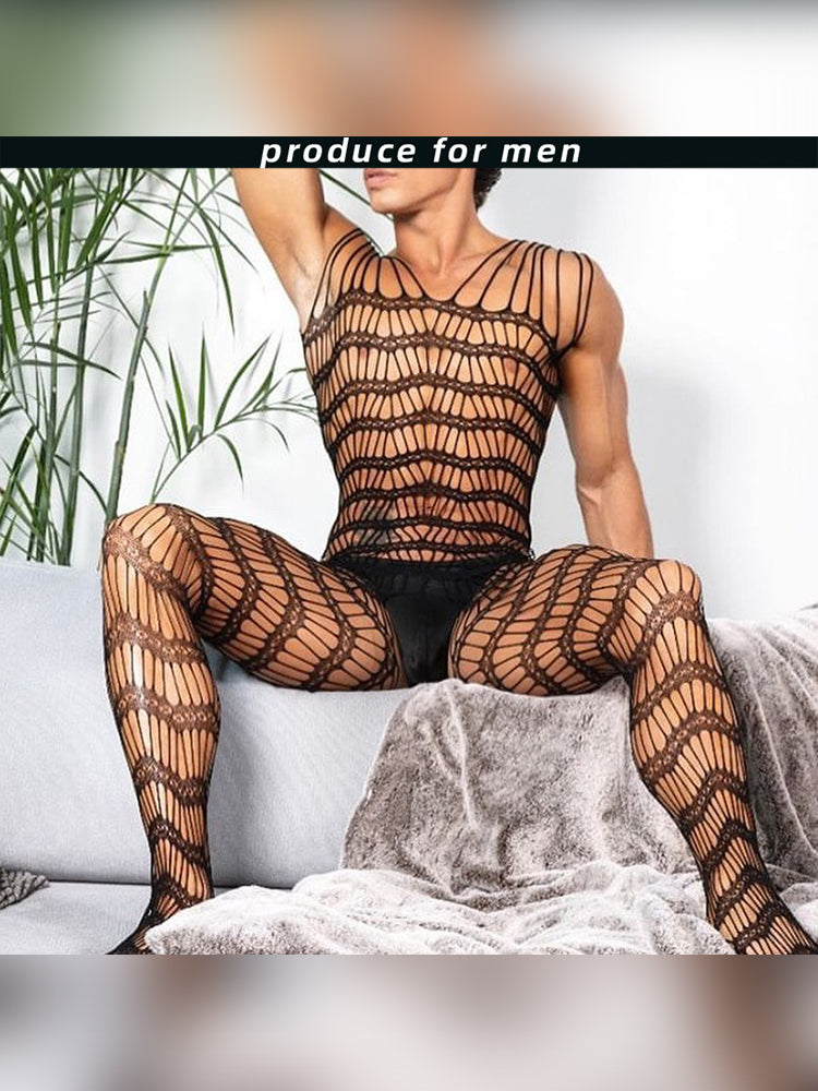 BLACKRISS™Men's Elastic Pantyhose Bodysuit-Blackriss