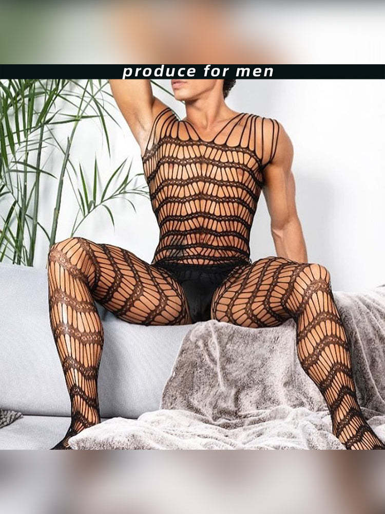 BLACKRISS™Men's Elastic Pantyhose Bodysuit-Blackriss