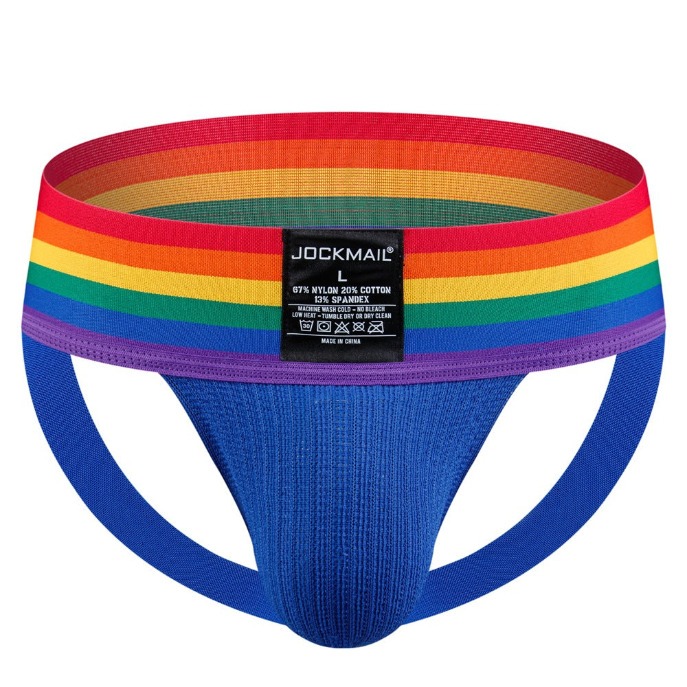 BLACKRISS™Wide Belt Rainbow Pride Jockstrap-Blackriss