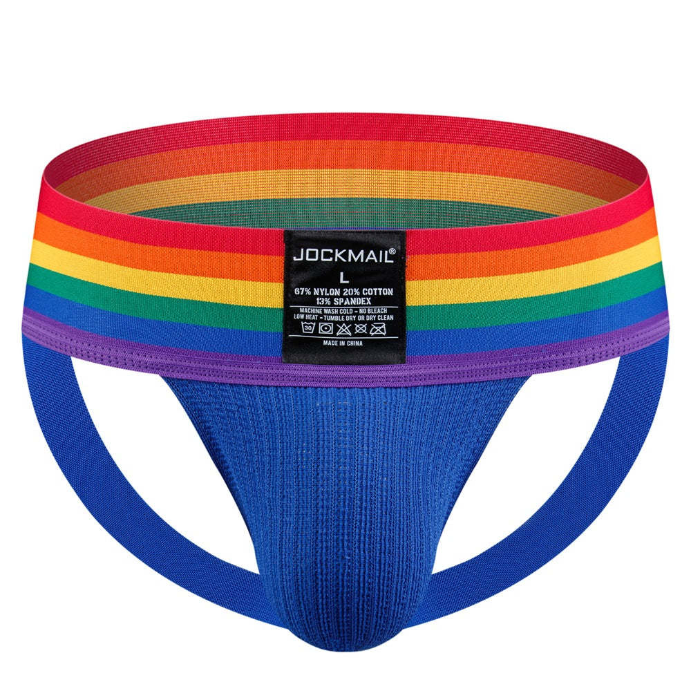 BLACKRISS™Wide Belt Rainbow Pride Jockstrap-Blackriss