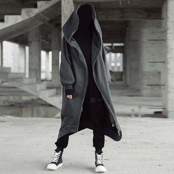 BLACKRISS™ Unisex Long Sleeve Hooded Nazgul Long Coat-Blackriss