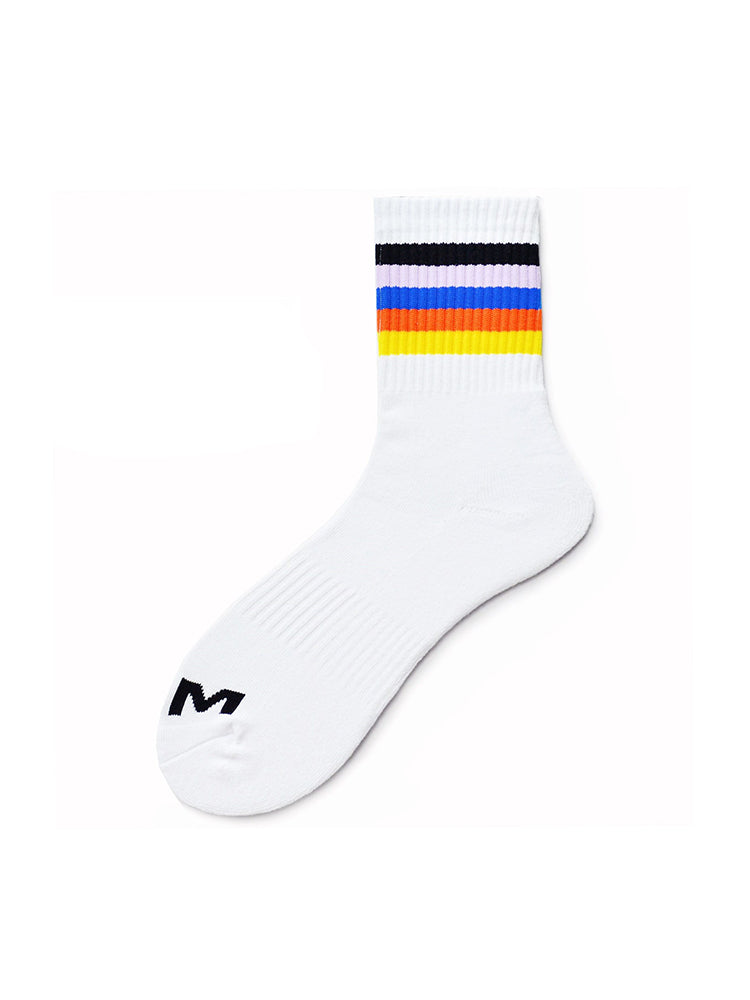 BLACKRISS™Rainbow Striped Sports Cotton Socks-Blackriss