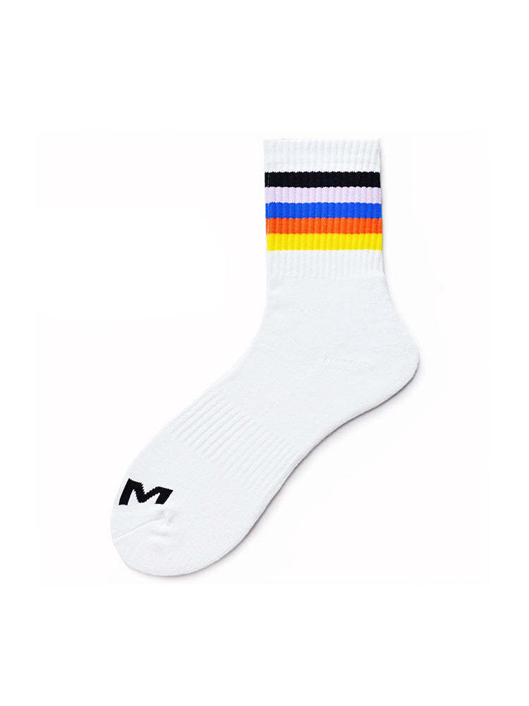 BLACKRISS™Rainbow Striped Sports Cotton Socks-Blackriss