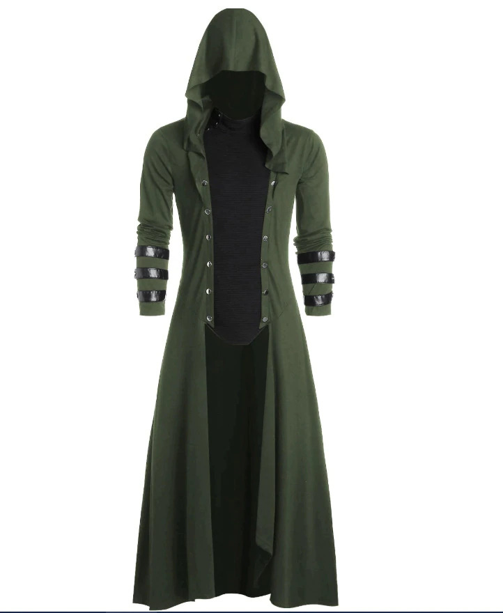 BLACKRISS™Mens Gothic Long Cloak Coat-Blackriss
