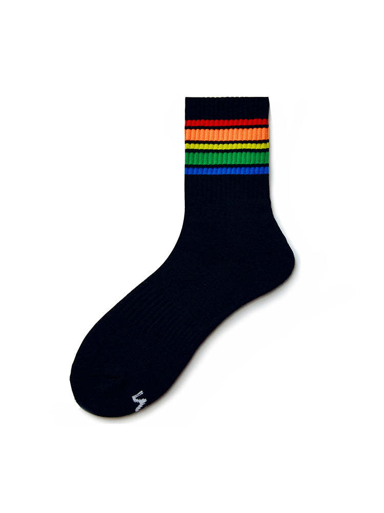 BLACKRISS™Rainbow Striped Sports Cotton Socks-Blackriss