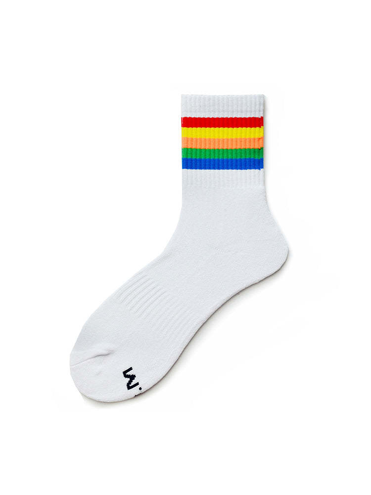 BLACKRISS™Rainbow Striped Sports Cotton Socks-Blackriss