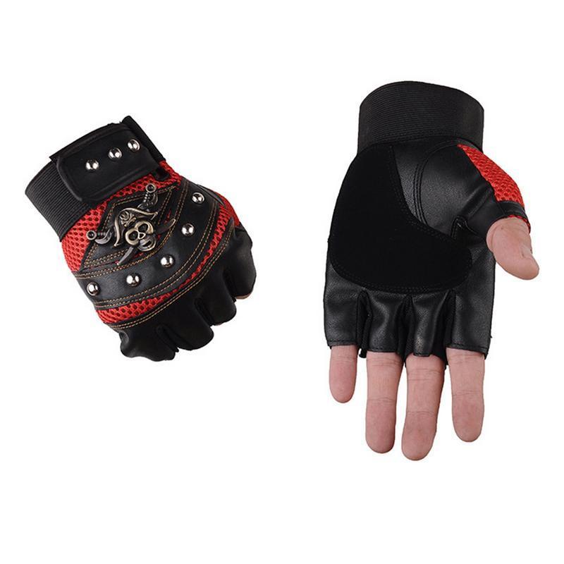 Blackriss™Skull Motorcyclist Leather Gloves-Blackriss