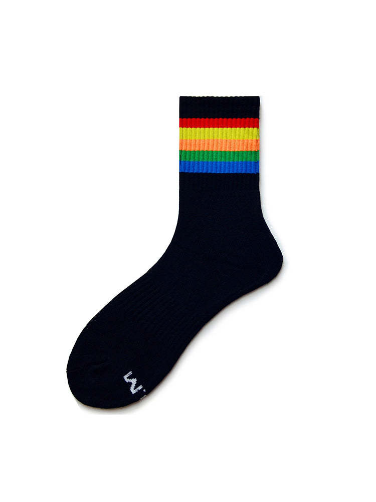 BLACKRISS™Rainbow Striped Sports Cotton Socks-Blackriss