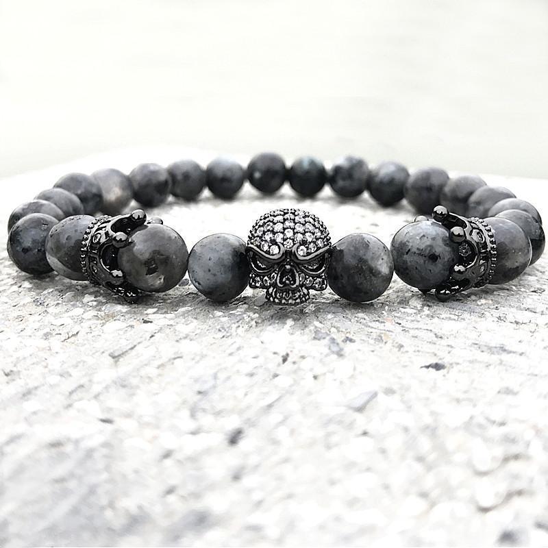 Blackriss™Natural Stone Skull Bracelet-Blackriss