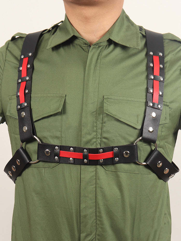 BLACKRISS™Men's Leather Studded Corset Shoulder Harness-Blackriss
