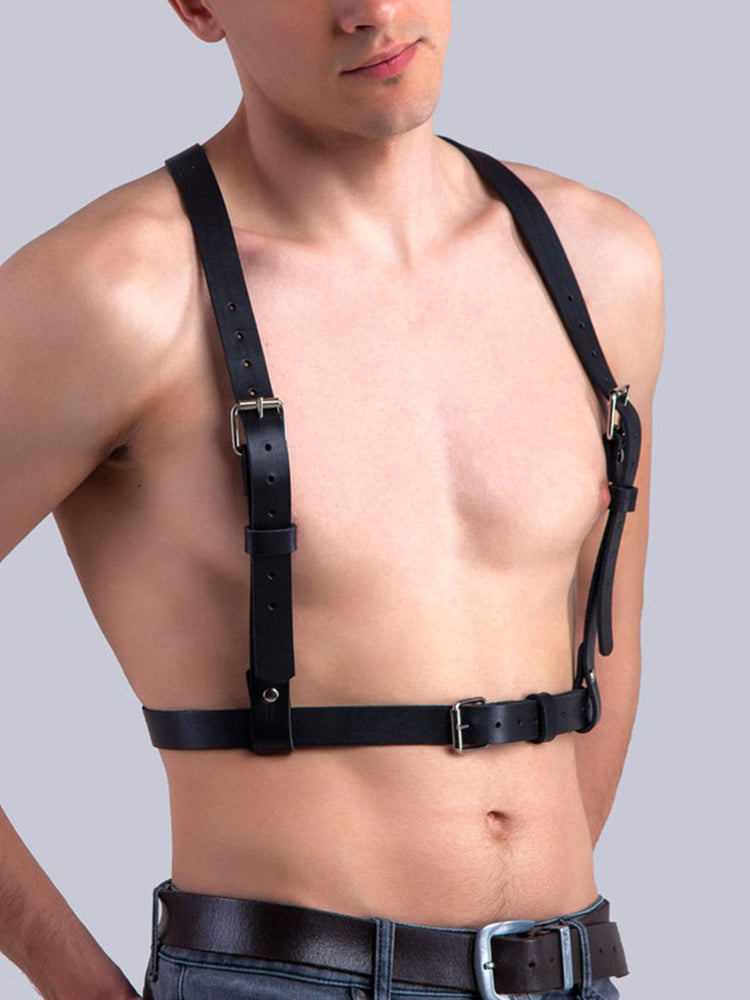 BLACKRISS™Men's Personality Belt Suspender - Black-Blackriss