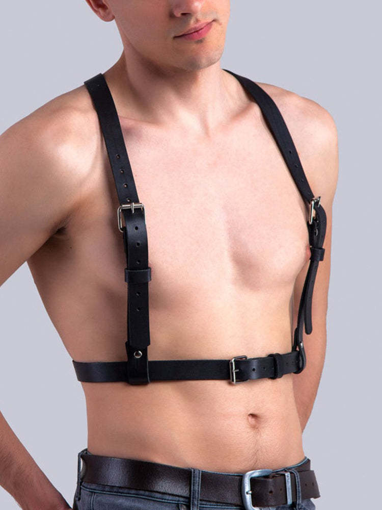 BLACKRISS™Men's Personality Belt Suspender - Black-Blackriss