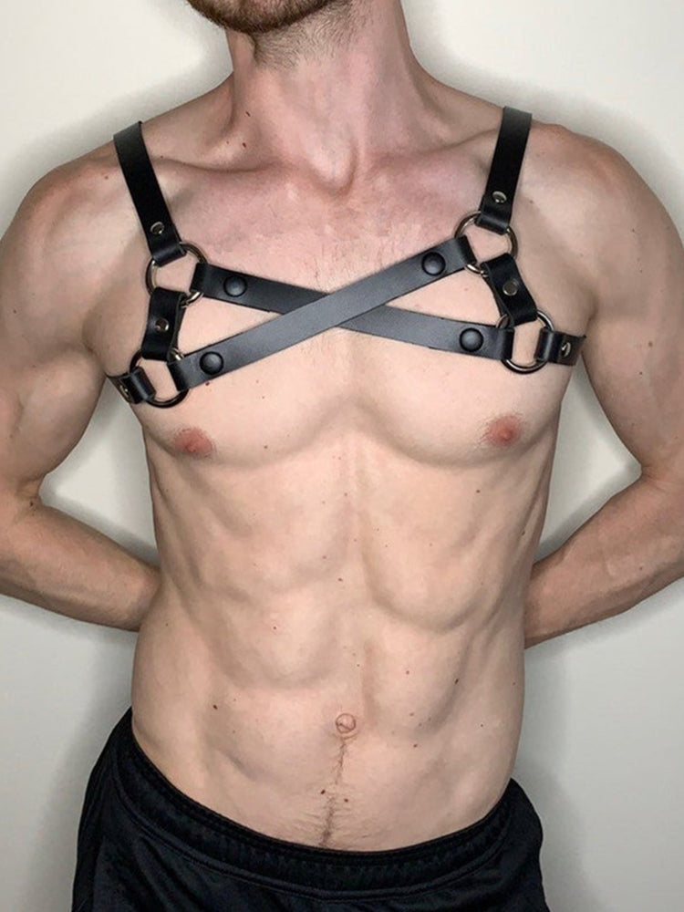 BLACKRISS™Gothic Men's Leather Strap - Black-Blackriss