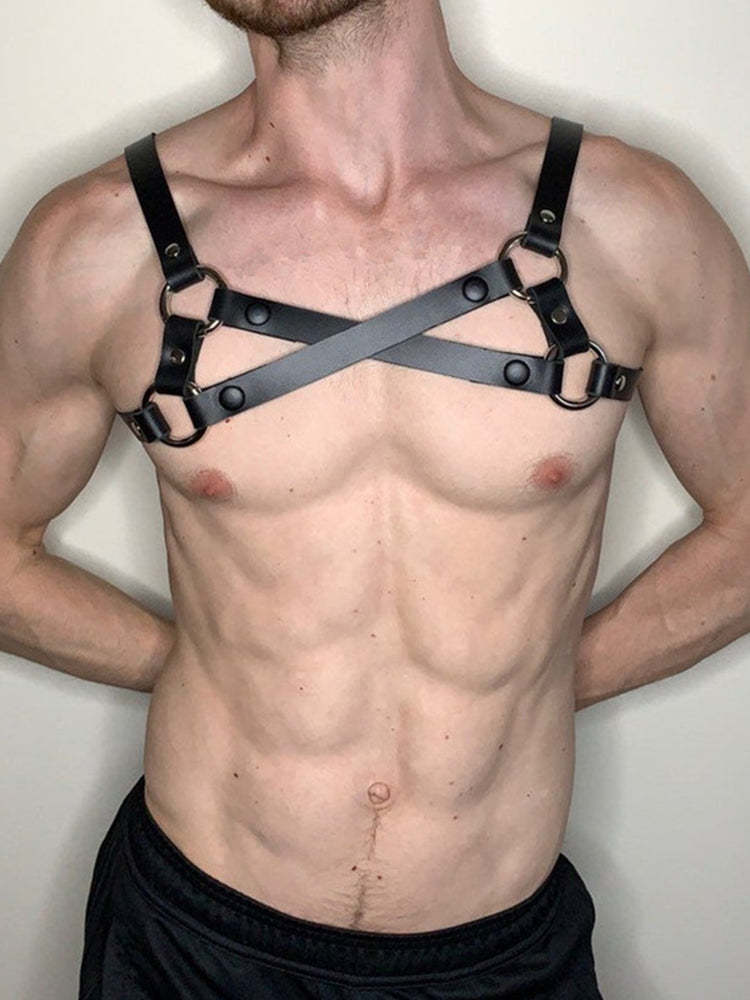 BLACKRISS™Gothic Men's Leather Strap - Black-Blackriss