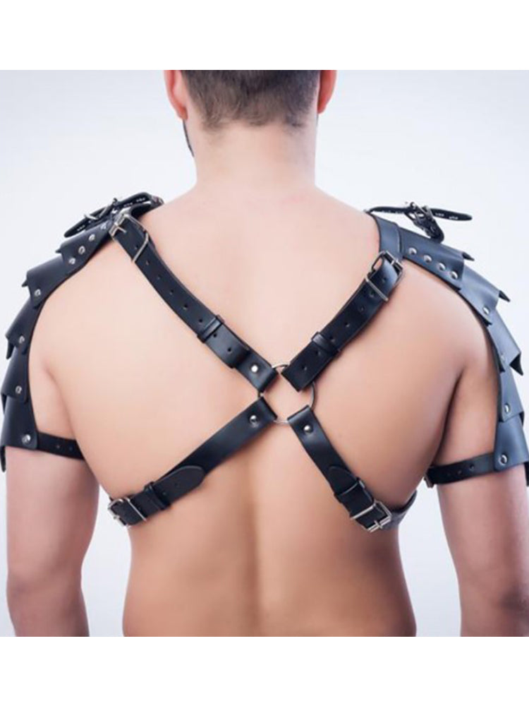 BLACKRISS™Men's Punk Body Armor Chest Harness - Black-Blackriss