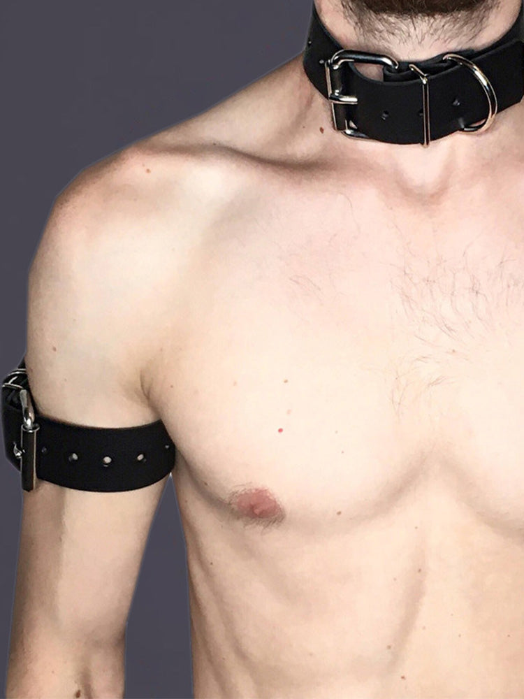 BLACKRISS™Men's Adjustable Erotic Collar Choker - Black-Blackriss