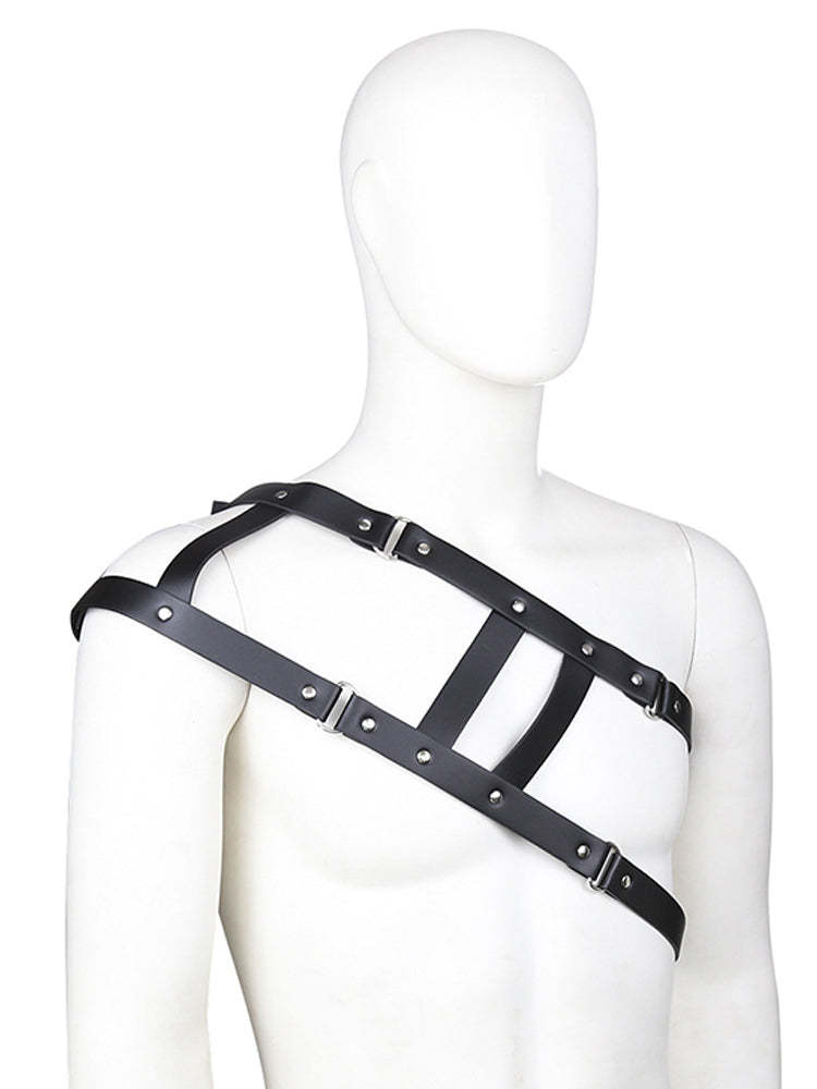 BLACKRISS™Couple Flirting Pu Leather Bondage Straps Harness-Blackriss