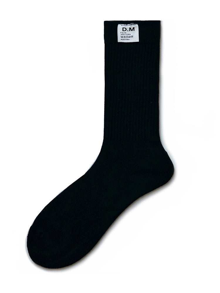 BLACKRISS™Men's Solid Color Letter Thick Terry Cotton Stockings-Blackriss