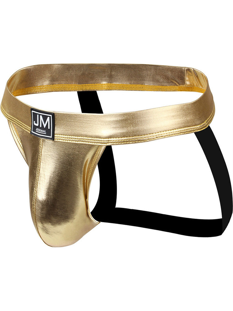 BLACKRISS™Men's Open Crotch Leather Double Thong-Blackriss
