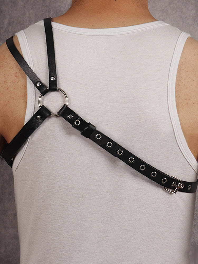 BLACKRISS™Men's Special Prop Leather Restraint Belt Harness-Blackriss
