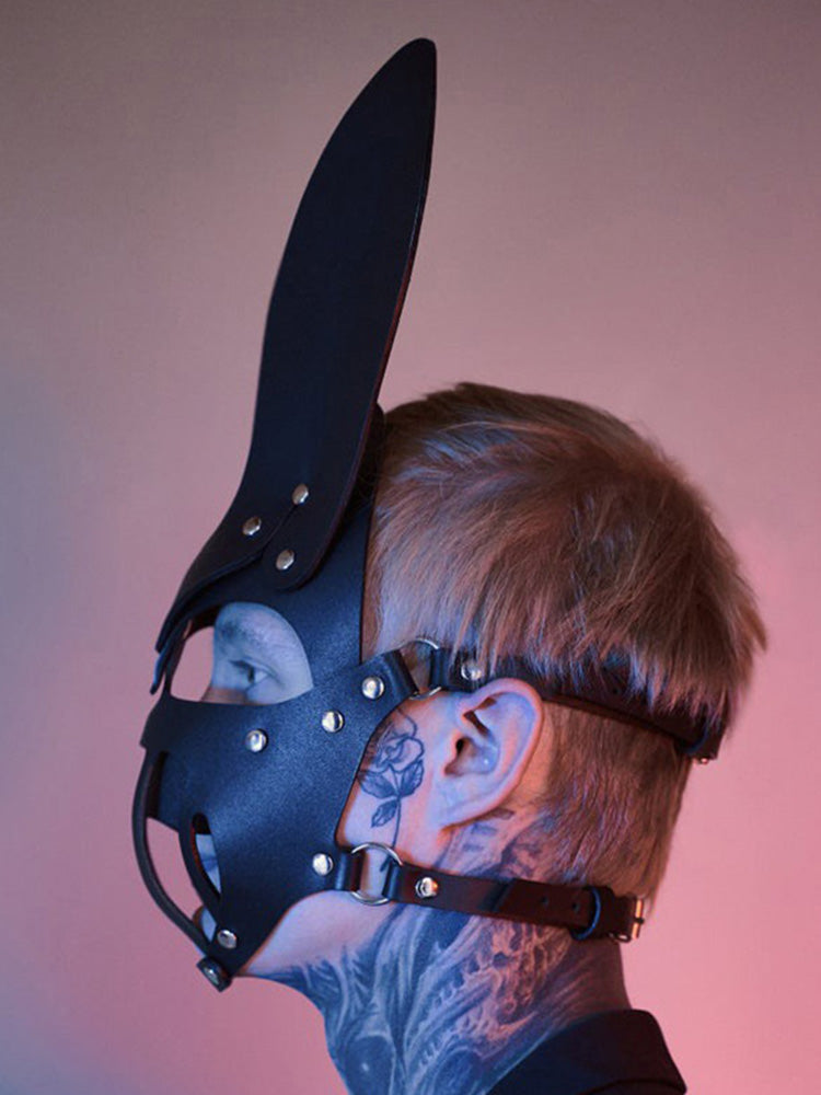 BLACKRISS™Rabbit Ear Half Facemask - Black-Blackriss