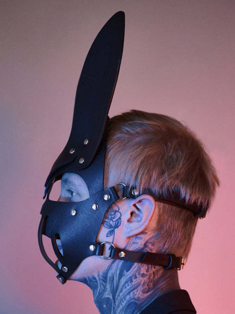 BLACKRISS™Rabbit Ear Half Facemask - Black-Blackriss