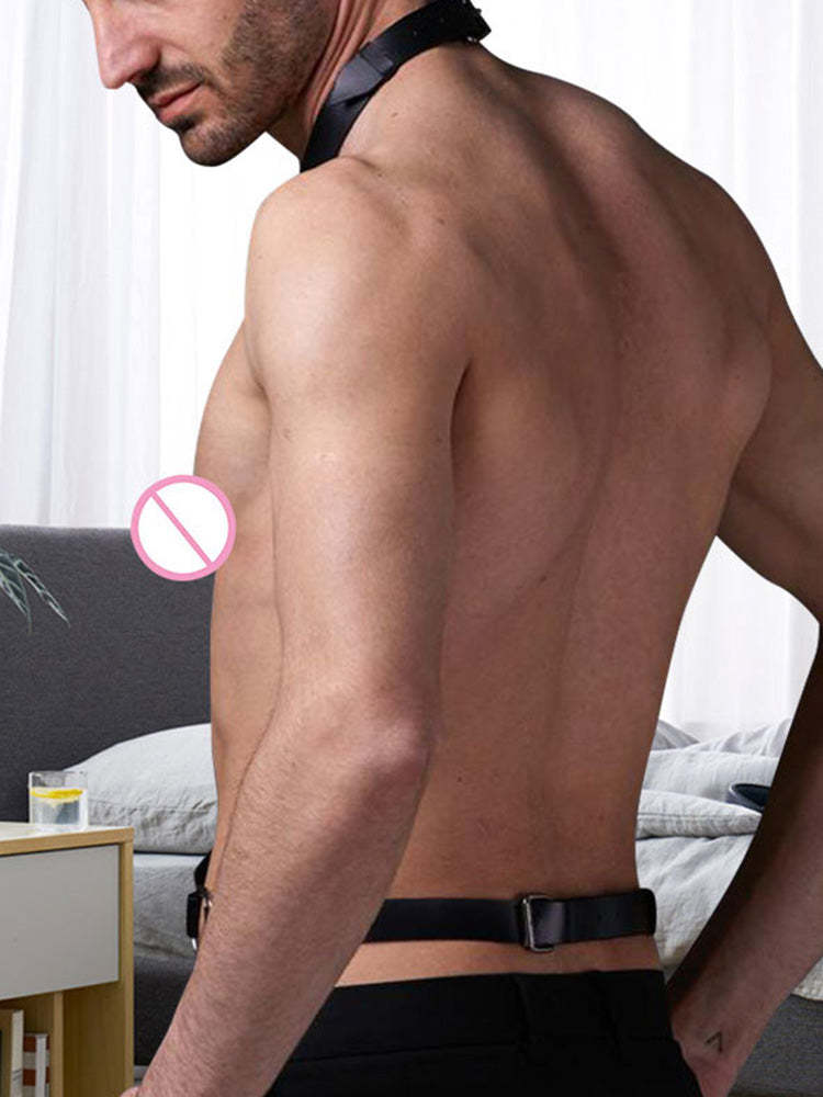 BLACKRISS™Men's Adjustable Flirt Restraint Harness - Black-Blackriss