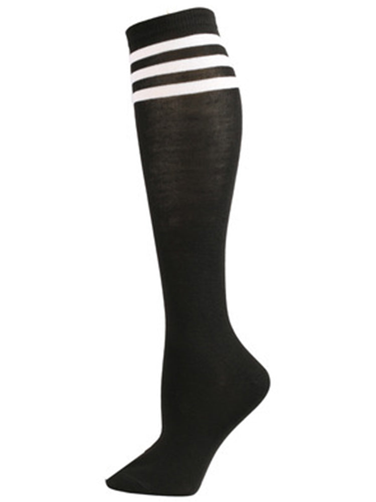BLACKRISS™Striped White Crew Sports Socks-Blackriss