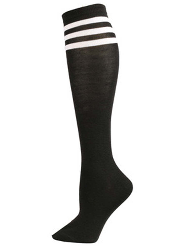 BLACKRISS™Striped White Crew Sports Socks-Blackriss