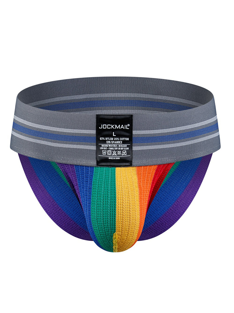 BLACKRISS™Men's Rainbow Stripes Pride Brief-Blackriss