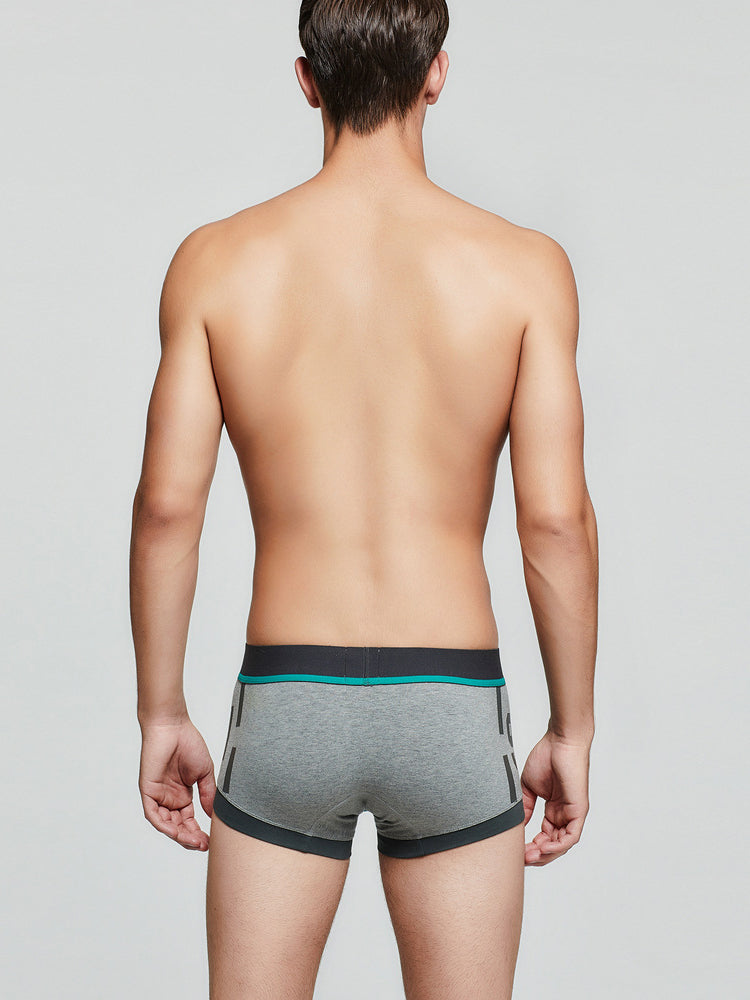 BLACKRISS™Men's Breathable Low Waist Sexy Printed Cotton Boxer Briefs-Blackriss