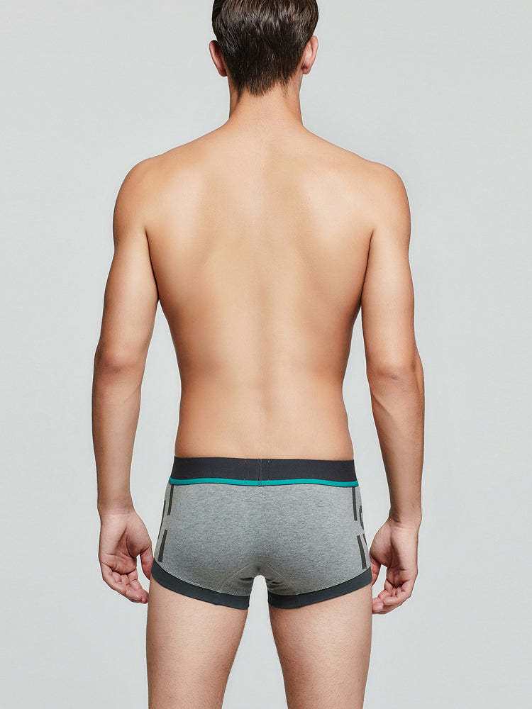 BLACKRISS™Men's Breathable Low Waist Sexy Printed Cotton Boxer Briefs-Blackriss