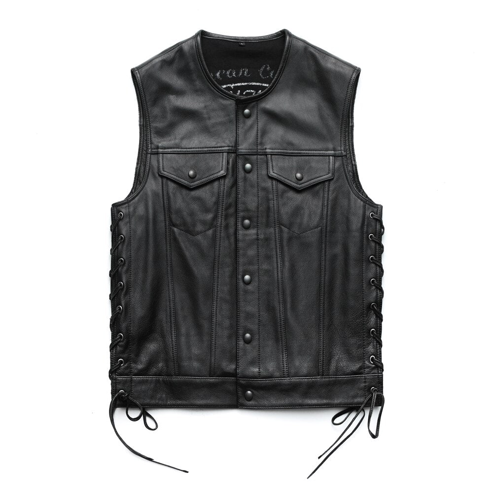 Blackriss™Men's Genuine Leather Vest-Blackriss