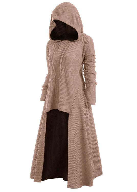 BLACKRISS™Hooded High Low Drop Shoulder Longline Sweater for woman-Blackriss