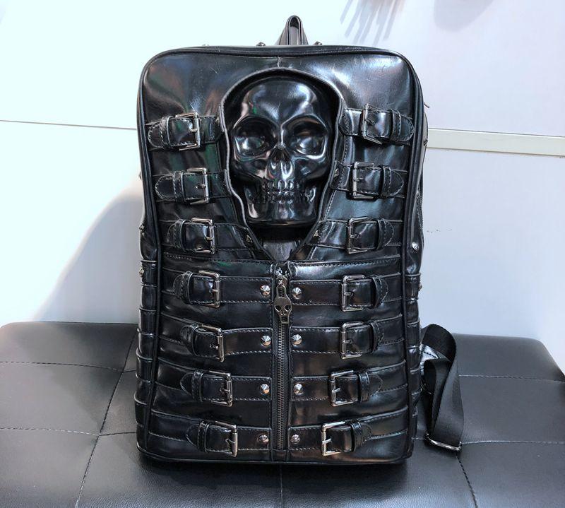 Blackriss™Unisex Skull Leather Backpack-Blackriss